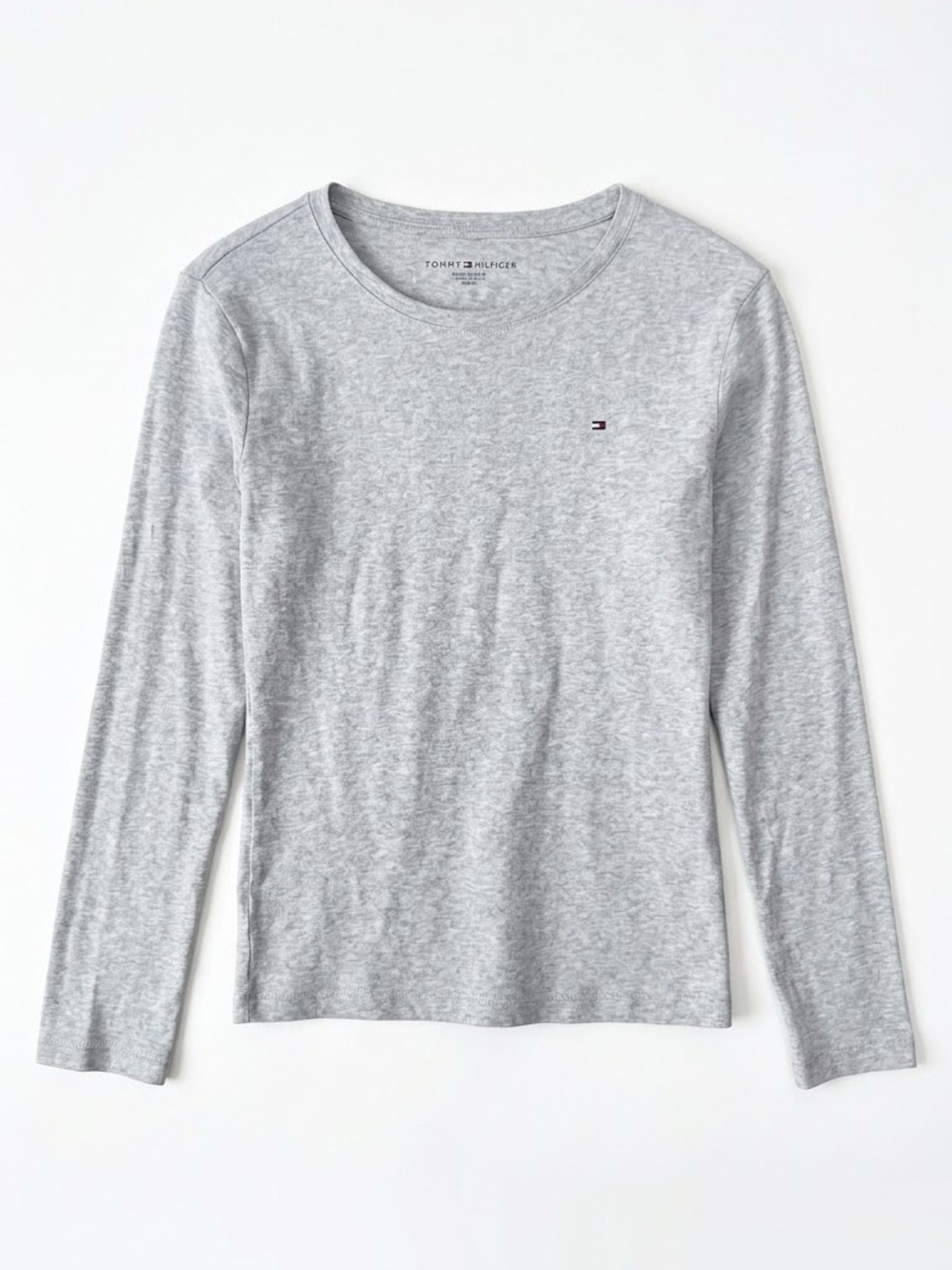 Tommy Hilfiger Gray Long Sleeve Top Women’s Small Basic Tee